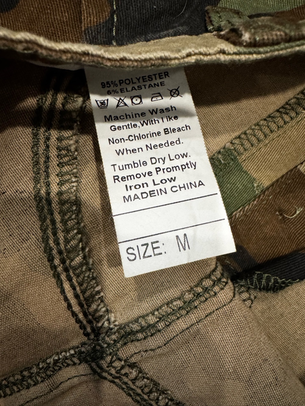 Camo Cargo Mini Skirt High Slit Utility Pocket Y2K Streetwear Festival Size M - Picture 7 of 7